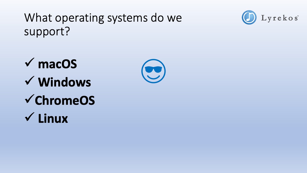 Supported operating systems: macOS, Windows, ChromeOS, Linux
